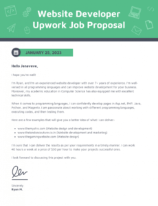 sample simple developer upwork proposal template business development proposal template excel