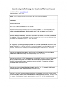 sample vital grant proposal template  cpslibraries library program proposal template doc