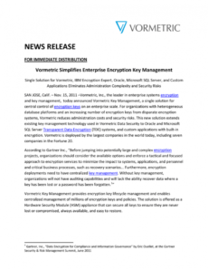 sample vormetric simplifies enterprise encryption key management encryption key management policy template example