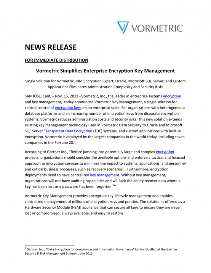 Sample Vormetric Simplifies Enterprise Encryption Key Management