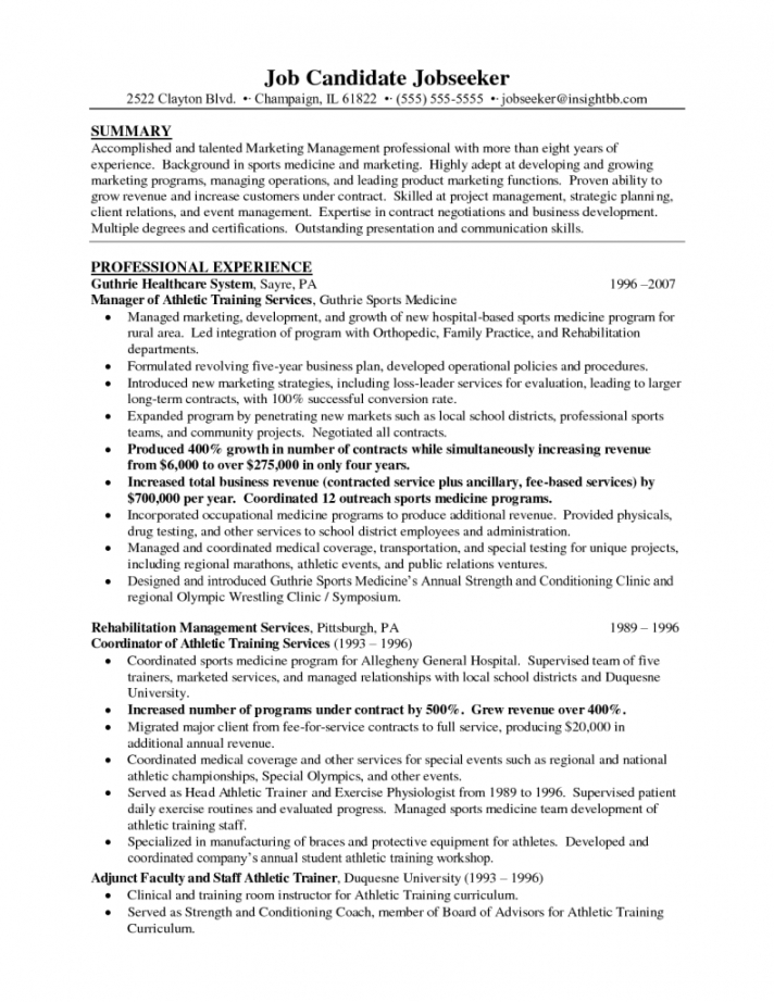 sports management resume sports management contract template pdf
