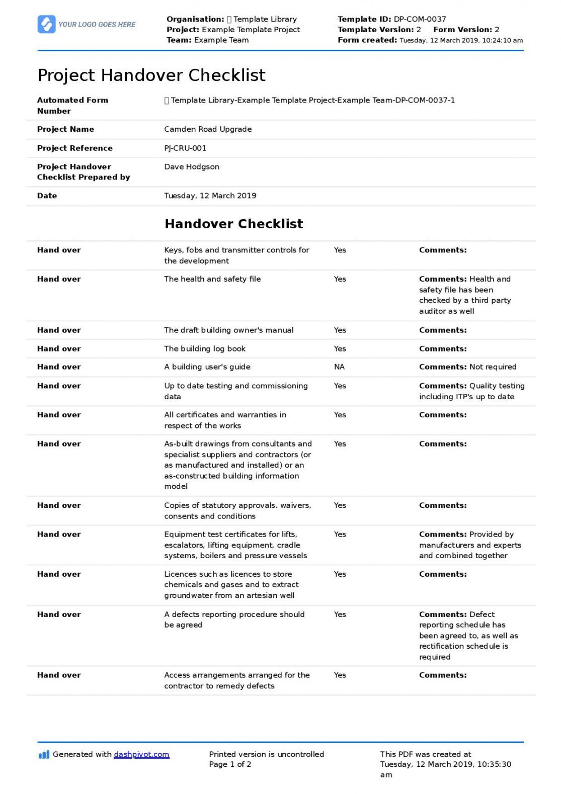 construction project handover checklist template better construction project management contract template