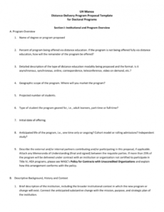 distance education proposal template  doctoral programs educational program proposal template example