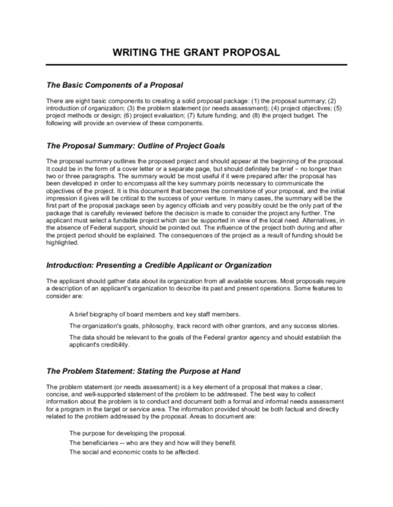 Editable Writing The Grant Proposal Template By Businessinabox™ Request