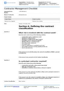 free contractor management checklist free and editable template construction project management contract template pdf