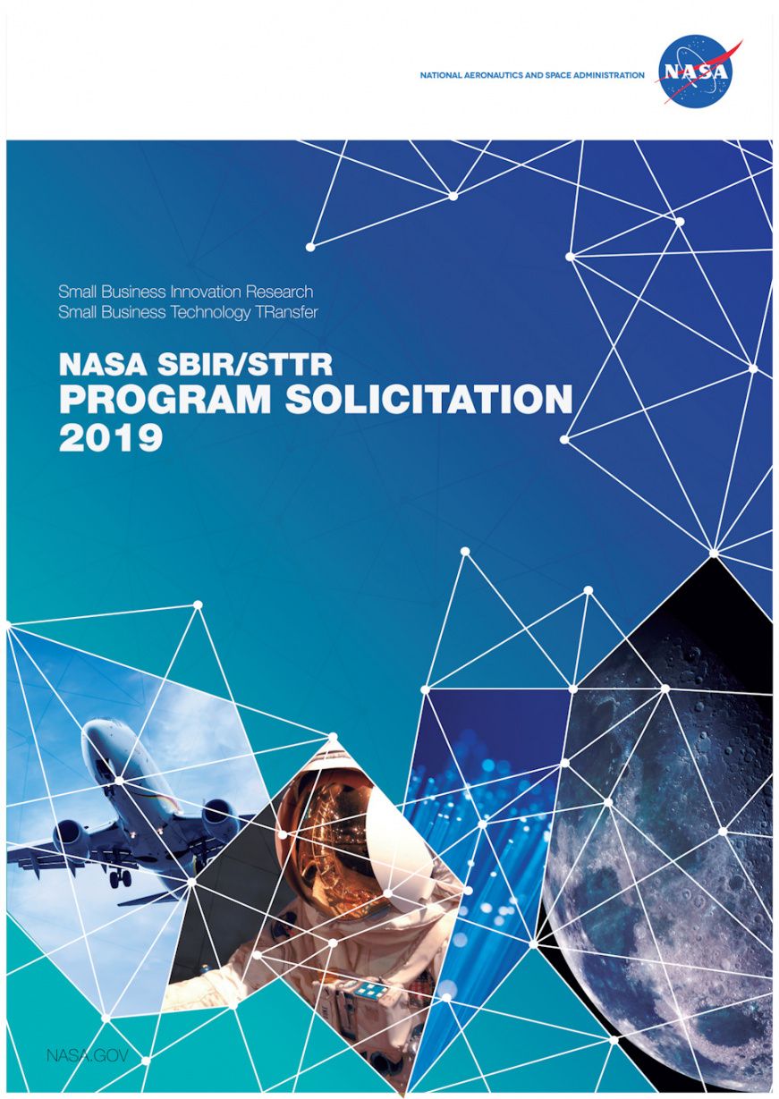 free nasa sbirsttr 2019 program solicitation details  cover nasa proposal template word