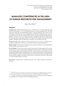 free pdf manager competencies in the area of human resources human resources risk management template doc