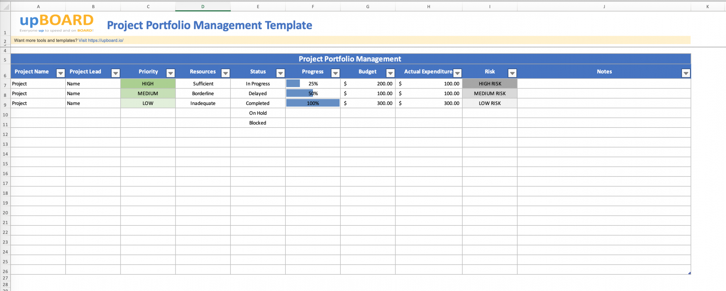 free project portfolio management ppm online software tools management portfolio template doc