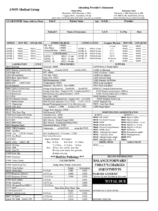 mental health superbill template  fill online printable family practice management superbill template doc