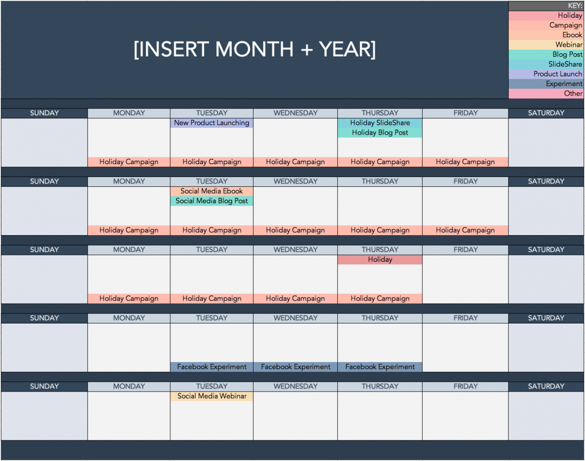 printable 11 social media calendars tools &amp; templates to plan your social media management template excel