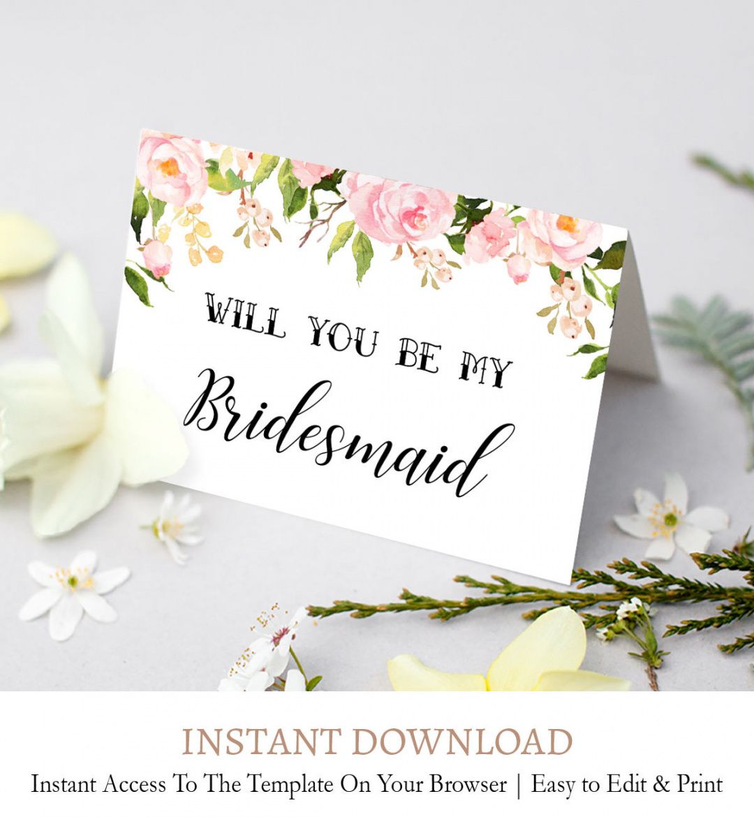 printable editable bridesmaid proposal card maid of honor printable instant download  f1 bridesmaid proposal template pdf