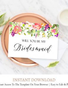 printable fall bridesmaid proposal cards f8 bridesmaid proposal template excel