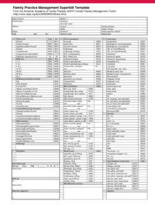 printable superbill template  fill online printable fillable blank family practice management superbill template excel