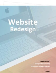 printable website redesign proposal template  free sample  proposable website redesign proposal template word