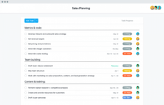 sales plan template · asana sales project management template example