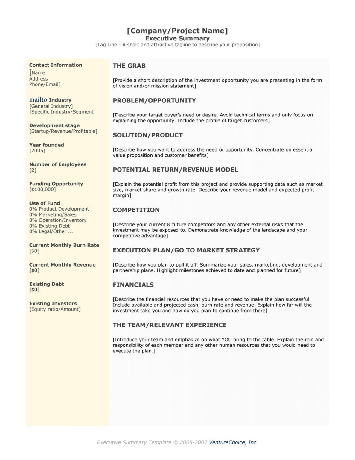 Sample 30 Perfect Executive Summary Examples Templates Project
