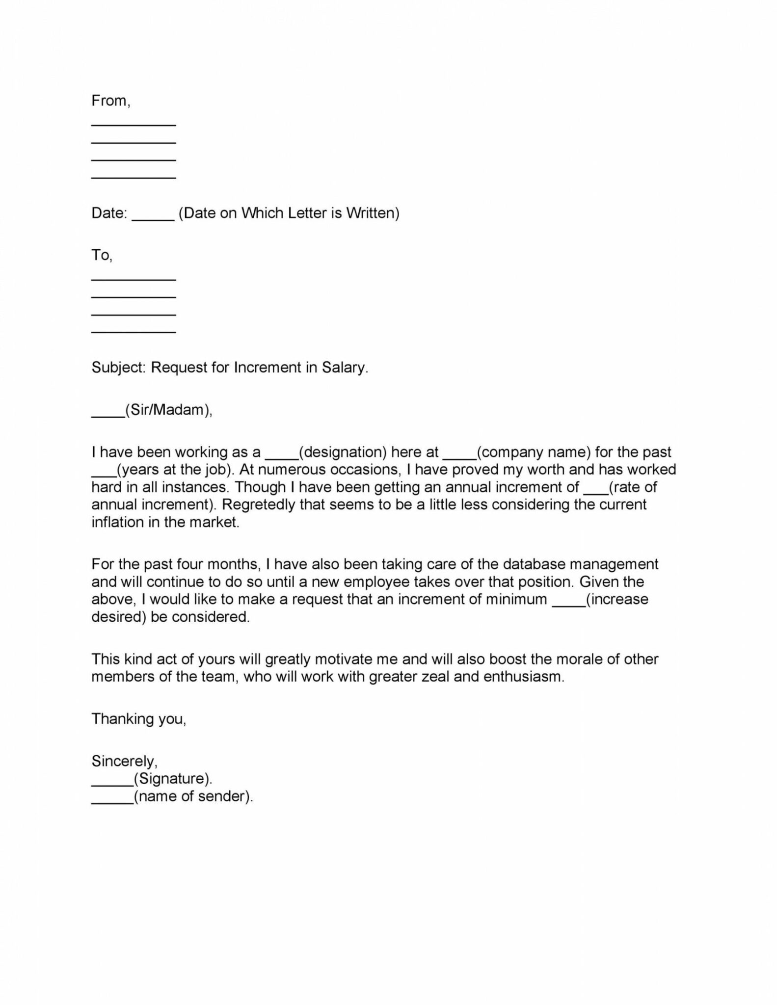 Sample 50 Best Salary Increase Letters How To Ask For A Raise Pay