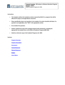 sample offcampus or distance education program proposal template educational program proposal template