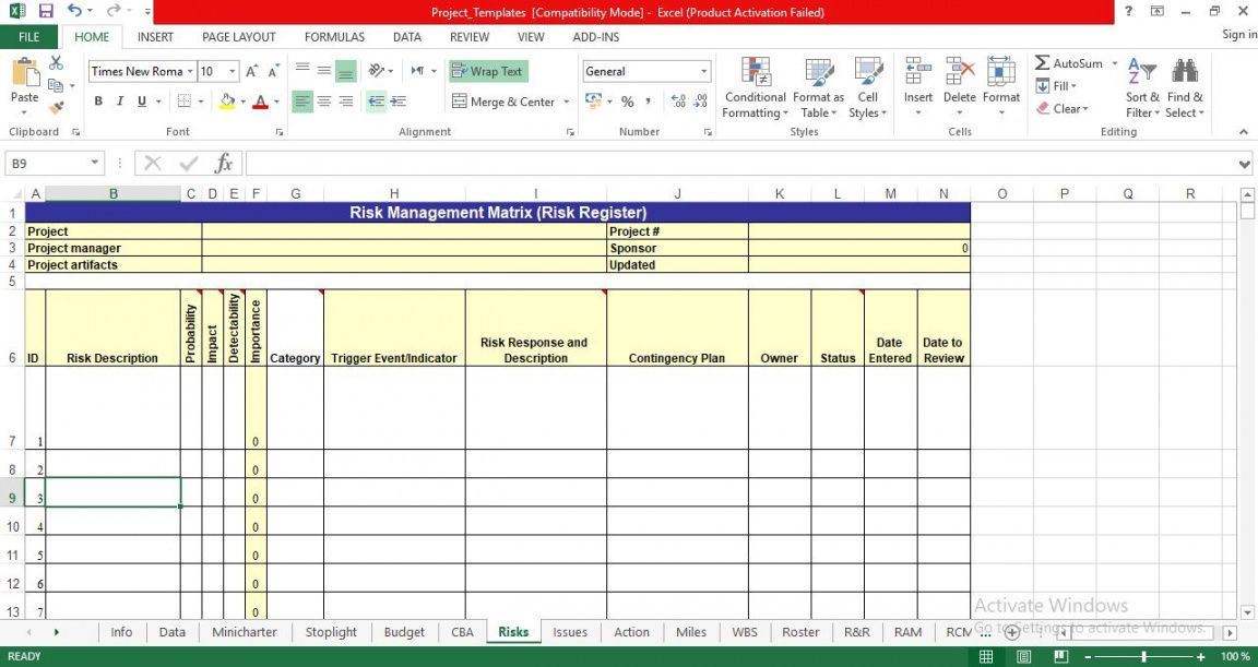 sample project management excel template engineering project management template example