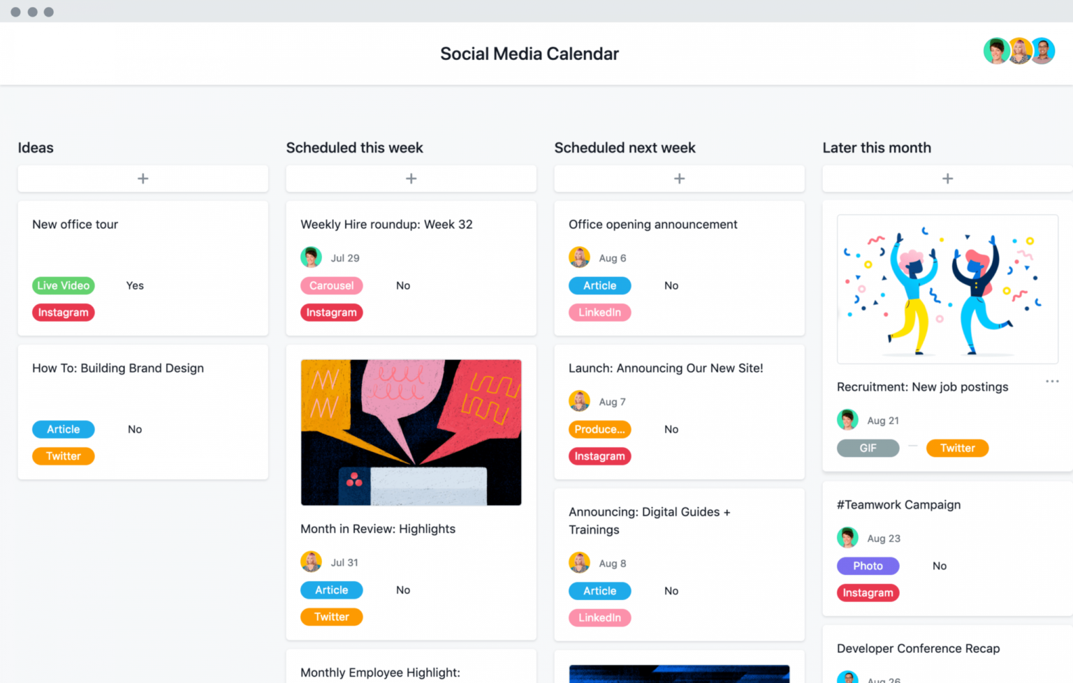 Sample Social Media Calendar Template Content Calendar Social Media