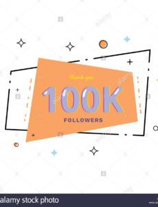 100k followers thank you card celebration 100000 thank you banner template word