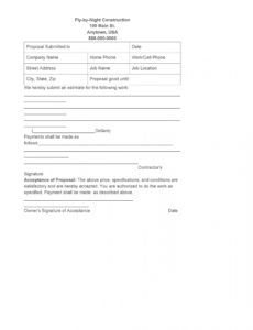 31 construction proposal template &amp;amp; construction bid forms remodeling bid proposal template word