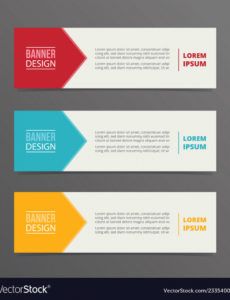 arrow banner template design with horizontal vector image horizontal banner template excel