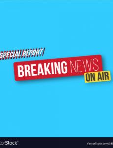 breaking news banner template news opener vector image news banner template