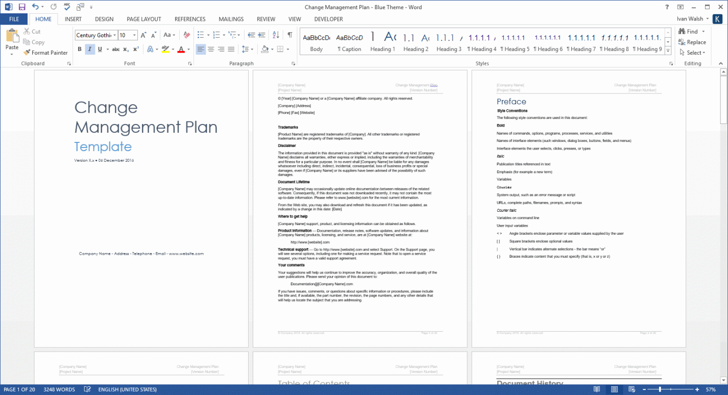 change management plan template ms wordexcel spreadsheets change proposal template example