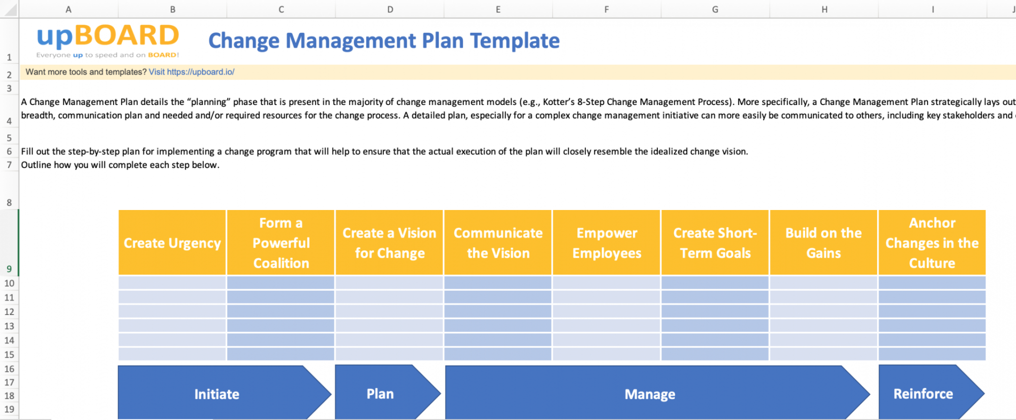 Editable Change Management Plan Online Software Tools Templates