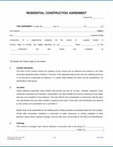 editable √ free printable residential construction contract template residential construction proposal template