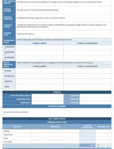 editable free change management templates  smartsheet change proposal template pdf