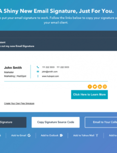 editable free email signature template generator by hubspot email signature banner template