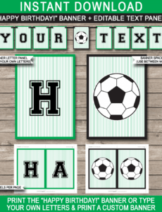 editable soccer party banner template soccer banner template doc