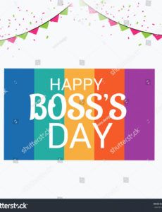 editable vector illustration banner happy bosss day stock vector boss day banner template