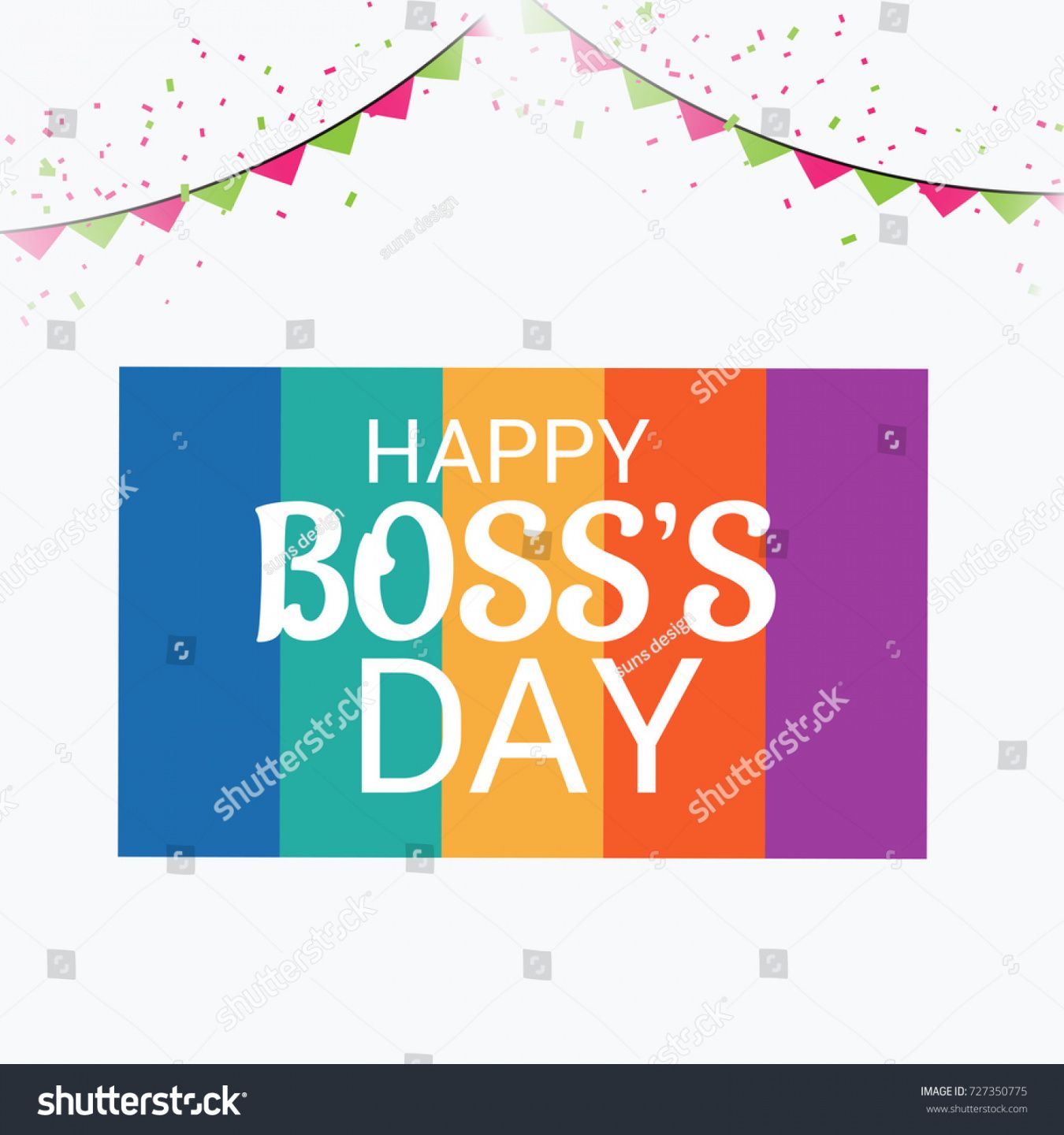 editable vector illustration banner happy bosss day stock vector boss day banner template