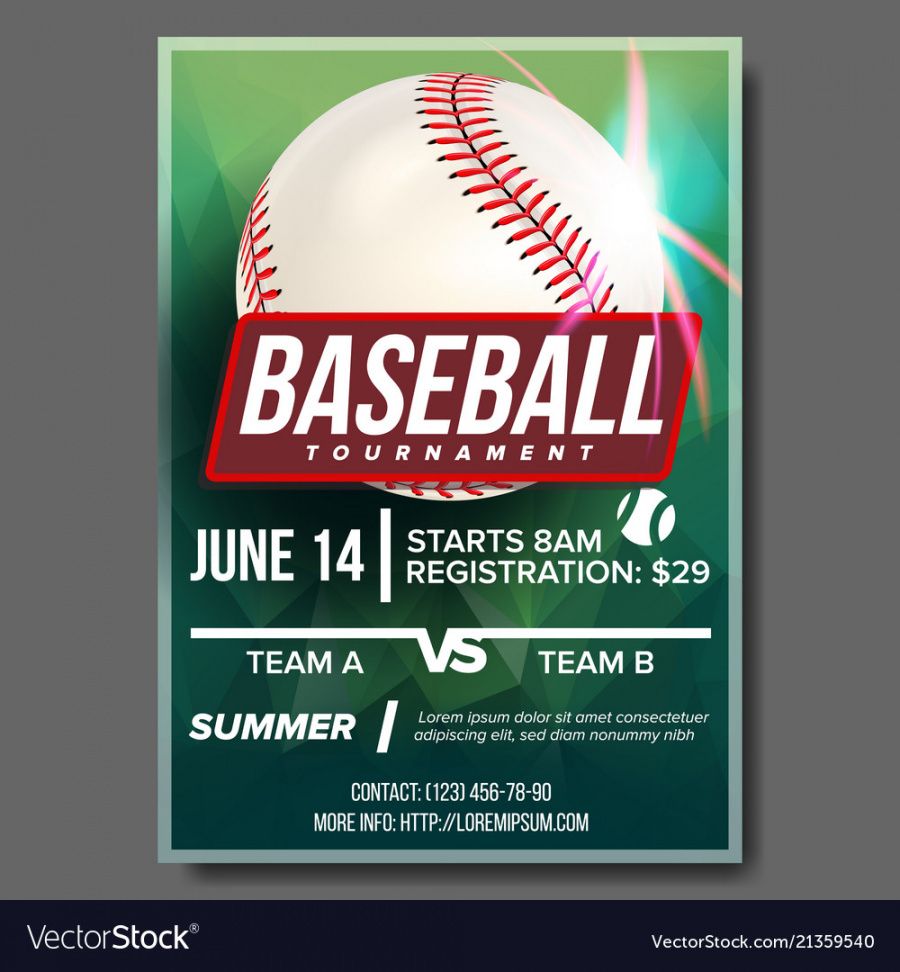 free baseball poster banner advertising base royalty free vector baseball banner template excel