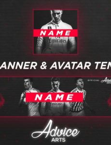 free free gaming youtube banner &amp;amp; avatar template psd football football banner template