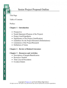 free senior project proposal outline non profit project proposal template doc