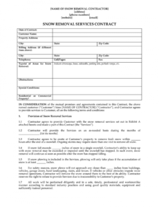 free snow removal contract  fill online printable fillable snow removal proposal template pdf