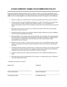 free telecommuting policy template  by businessinabox™ telecommuting proposal template example