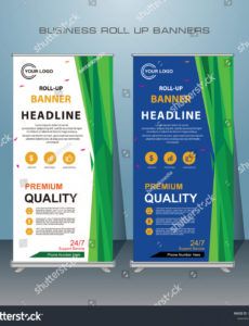 free vector de stock libre de regalías sobre creative roll standing banner template doc