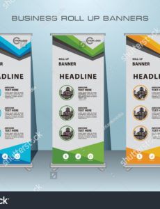 free vector de stock libre de regalías sobre modern roll banner standing banner template doc