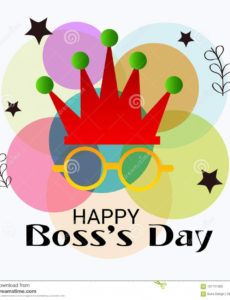 happy boss`s day stock illustration illustration of date boss day banner template word