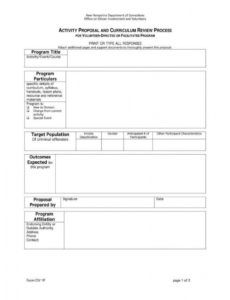 printable 9 activity proposal templates  pdf word  free &amp;amp; premium curriculum proposal template doc