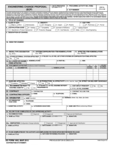 printable engineering change proposal template  fill online change proposal template