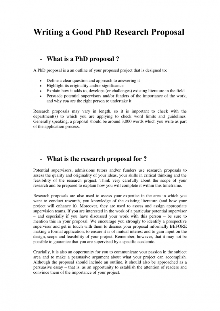 proposal writing research