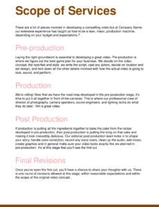 printable proposals  video production template video production business proposal template doc
