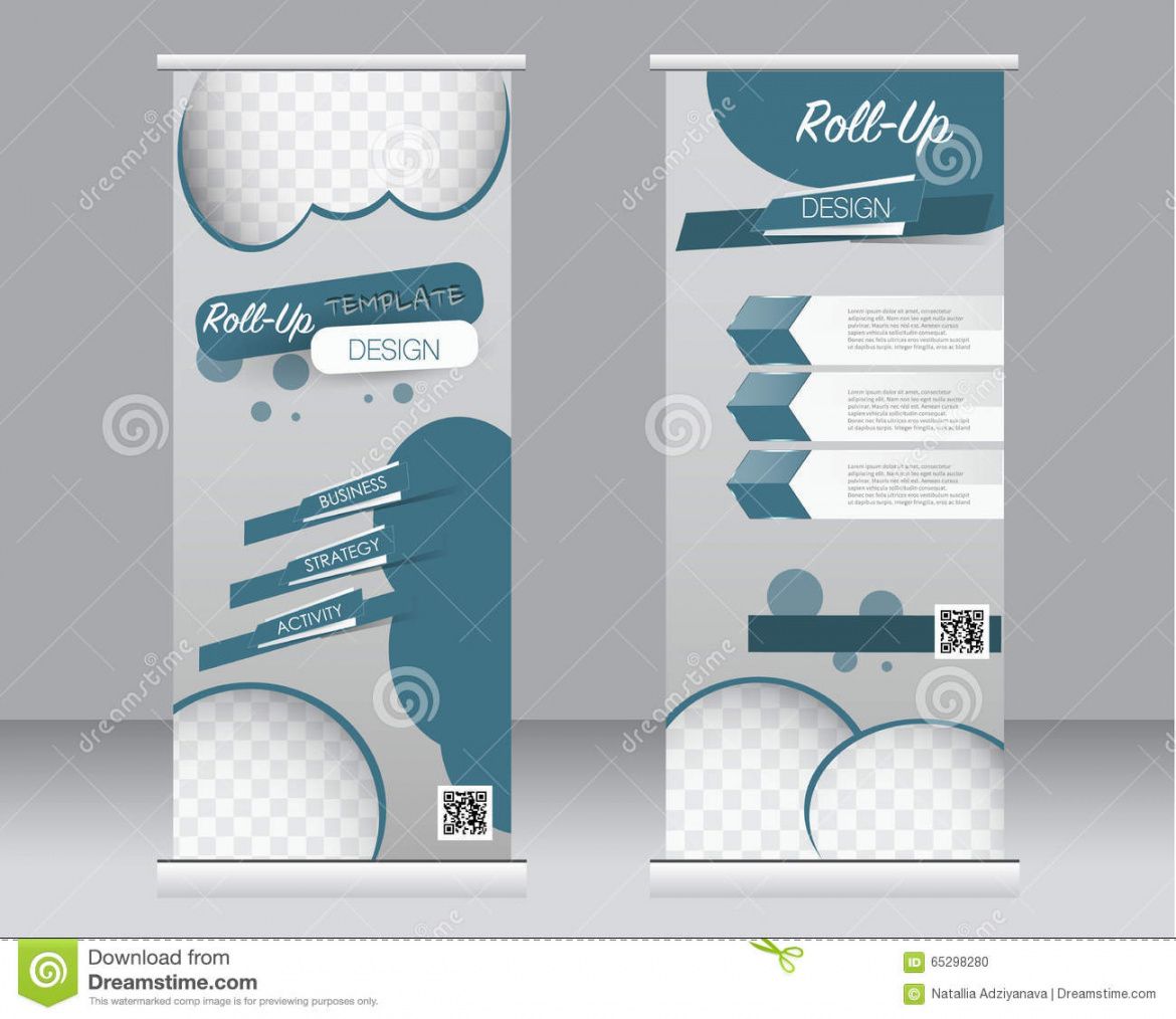 printable roll up banner stand template abstract background for standing banner template word