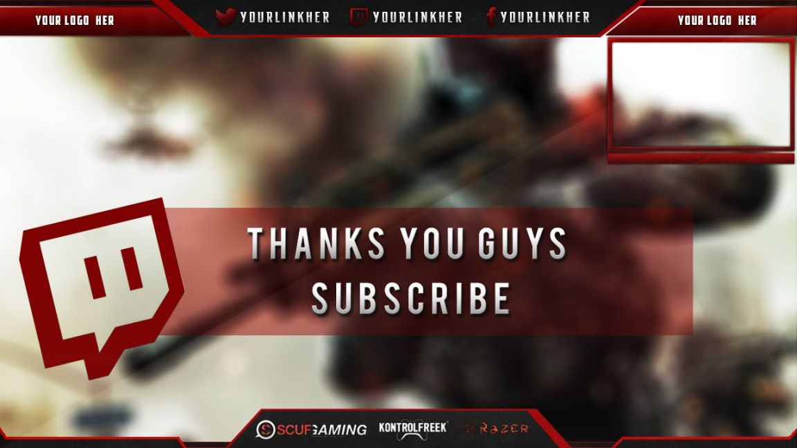 printable twitch overlay banner template livestream free psd 2014 hd live stream banner template